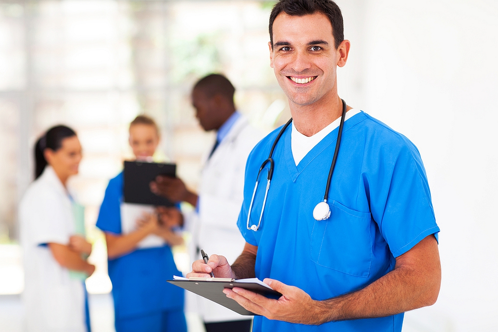 handsome medical doctor in hospital